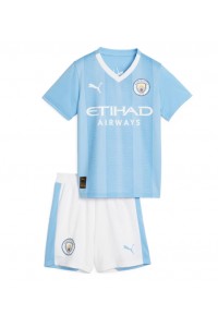 Manchester City Babyklær Hjemme Fotballdrakt til barn 2023-24 Korte ermer (+ Korte bukser)